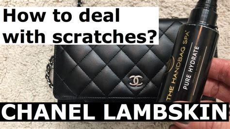 protection spray for chanel lambskin|chanel lambskin handbag scratches.